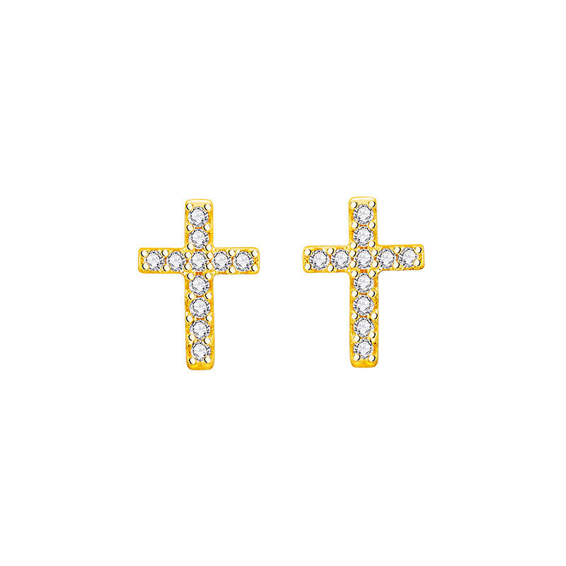 2024 New Fashion Stainless Steel Cross Earrings Product Temperament